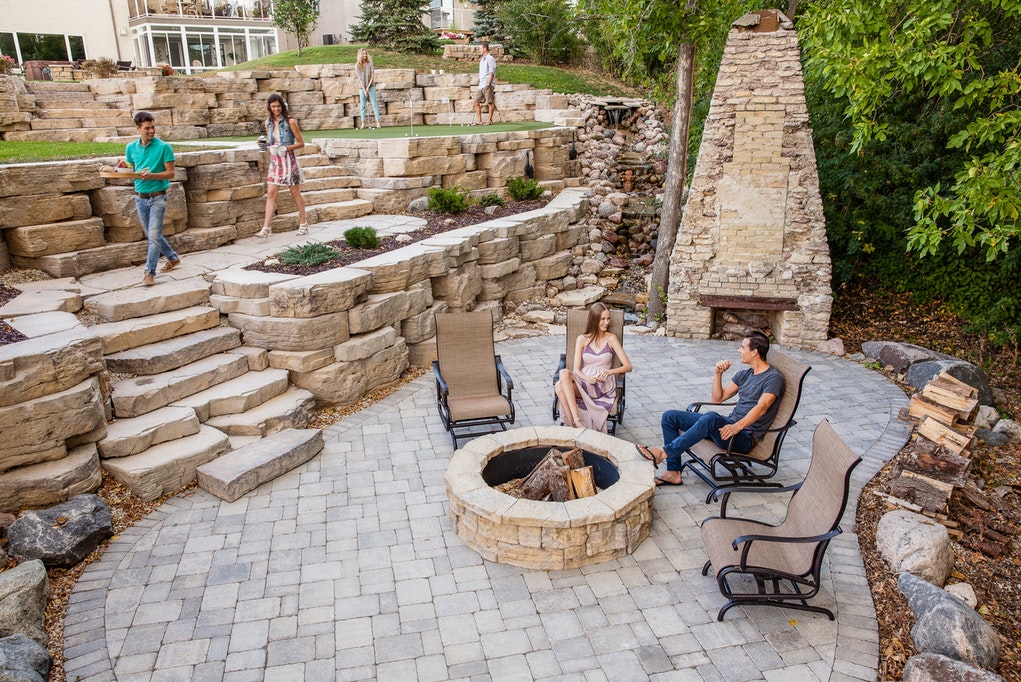 patio and firepit